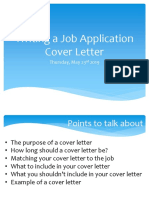 Writing A Job Application Cover Letter: Thursday, May 23 2019