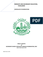 Faisalabad Matric Result 2019 Announced