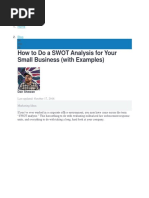 How To Do A SWOT Analysis For Your Small Business (With Examples)