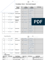 L3 - 7D - Vocab Check - B2 - Unit 2 - Travel and Transport