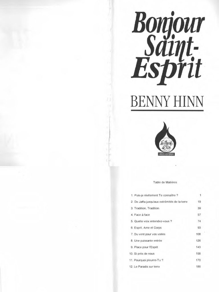 Bonjour Saint Esprit PDF | PDF
