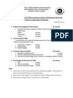 Subject Knowledge (Primary Level) (6 Marks)