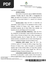 Procesamiento Con Preventiva de Martins Fallo Servini 11 de Julio de 2019