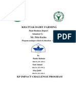 Report On Dairy Farming Business