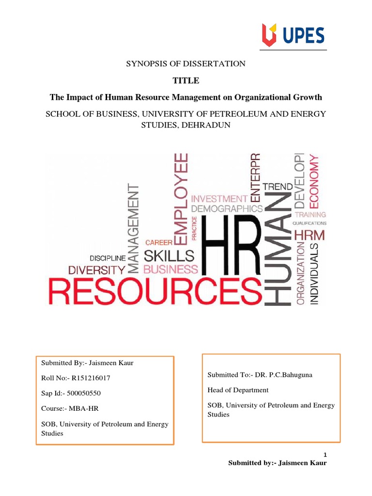 hrm masters dissertation examples