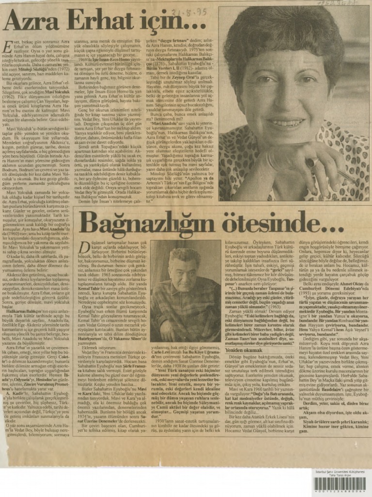 Azra Erhat Için PDF | PDF