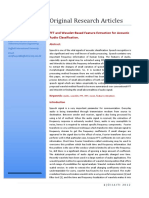 Fft and Waveletbased Feature Extraction for Acoustic Audio Classification 2277 1891.1000101