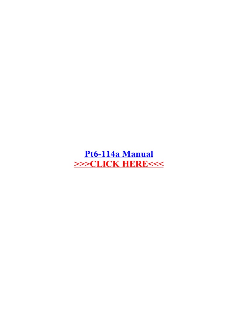 Pt6 114a Manual Pdf Aviation Aircraft