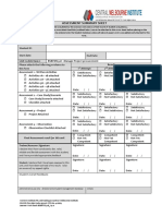 Assessment Summary Sheet