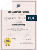 Esq Leadershif Training ( Basic Training)