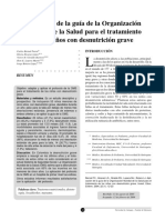 Aplicación de La Guía de La Organización Mundial de La Salud para El Tratamiento de Los Niños Con Desnutrición Grave