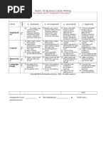 Formal Letter Rubric | PDF | Language Arts & Discipline
