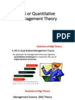 MS or Quantitative Management Theory