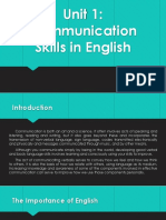 Unit 1: Communication Skills in English