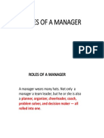 Roles of A Manager