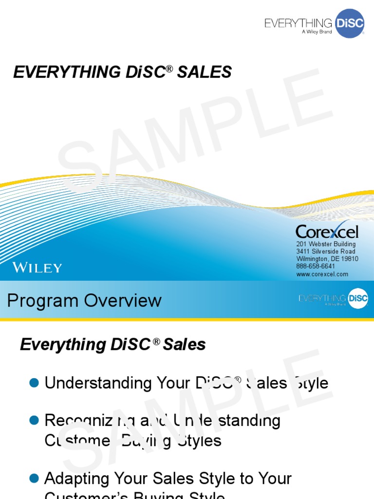 SAM PLE: Everything Disc Sales | PDF
