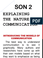 Lesson 2: Explaining The Nature of Communication