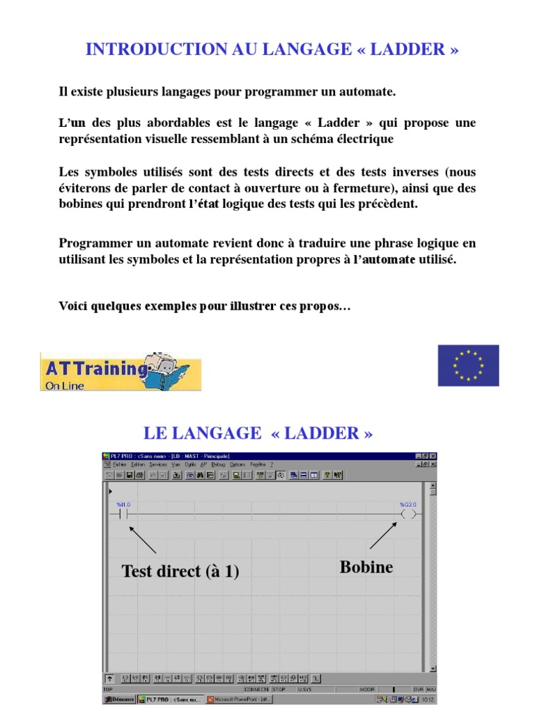 Langage Ladder Cours Pdf – Automatismes et Informatique industrielle – AINZ
