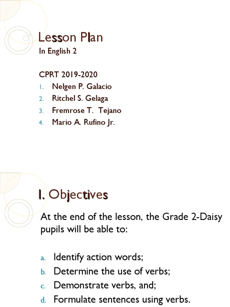 Detailed Lesson Plan In English 2 Verbs English Lesso - vrogue.co