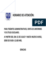 Horario de Atención