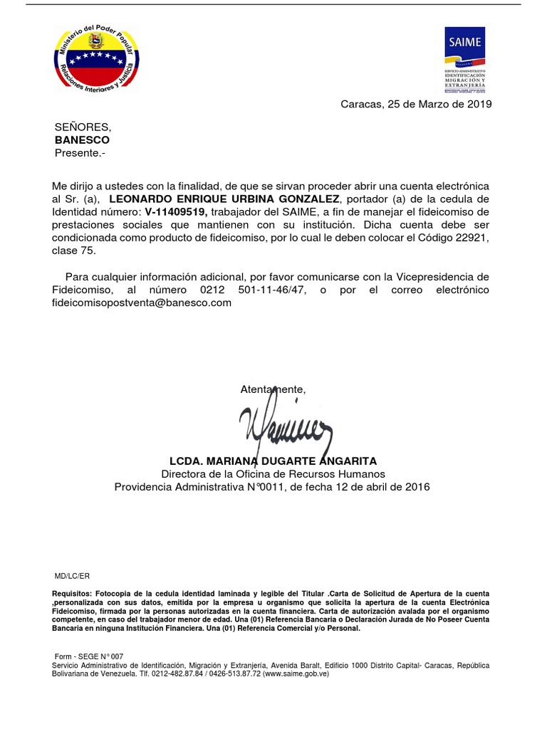 Carta PDF | PDF | Venezuela | Gobierno