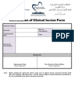 Cancellation of Clinical Session Form