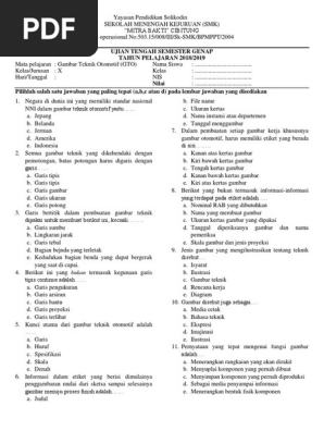 Soal Uts Gto Kelas X Pdf