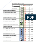 Lista de Precios: Piezas Electrica Y Componentes