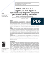 Using DMAIC Six Sigma To Systematically Improve Shopfloor Production Quality and Costs