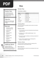 Vocabulary Ladders - Grade 3 - Size