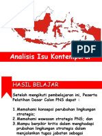 Analisis Isu Kontemporer dan Perubahan Lingkungan Strategis