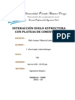 Interaccion Suelo Estructura Con Platea