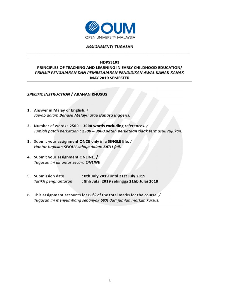 Assignment Hdps3103 Pdf Psychology Psychological Concepts