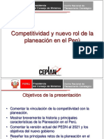 Competitividad y planeación en el Perú