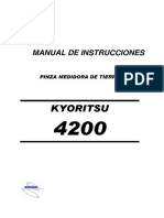 Manual de instrucciones pinza medidora de tierra KYORITSU 4200