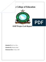 Fazaia College of Education: OOP Project Lab Report
