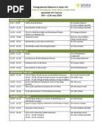 Arts of Christianity - Timetable