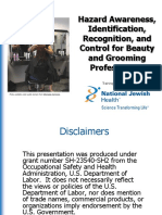 Hazard Awareness, Identification, Recognition, and Control For Beauty and Grooming Professionals
