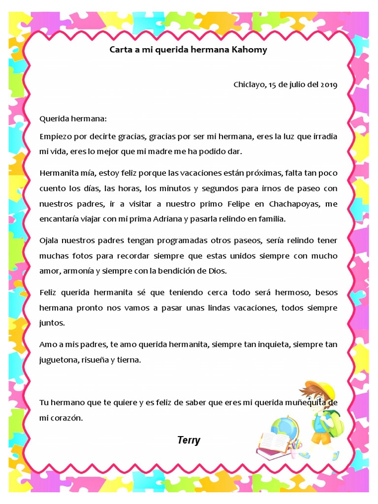 Carta A MI HERMANA PDF