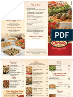 Carinos Catering Menu