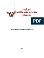 Reglamento Interno de Trabajo Hotel Villavicencio