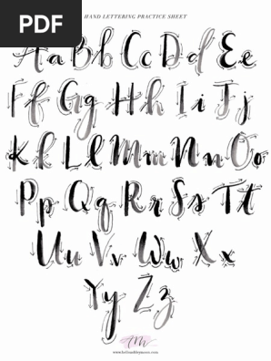 Lettering Practice Sheets HelloAMoon