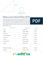 Mudra Loan Interest Rates in India - 22 May 2019 (Updated)