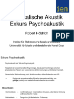 Musikalische Akustik Exkurs Psychoakustik