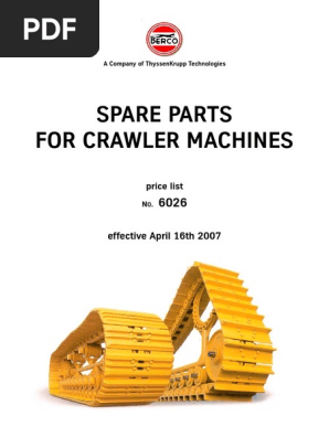 D75Mの4セットとLの1枚 Berco Spare Parts For Crawler Machines | PDF | Social Institutions