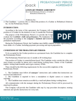 Probationary Period Agreement