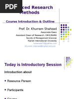 Course Overview Advanced Research MS