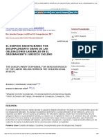 El Despido Disciplinario Por Incumplimiento Grave de Las Obligaciones Laborales en El Ordenamiento Jurídico Chileno PDF