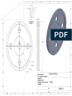 Detalle de polea con medidas y especificaciones