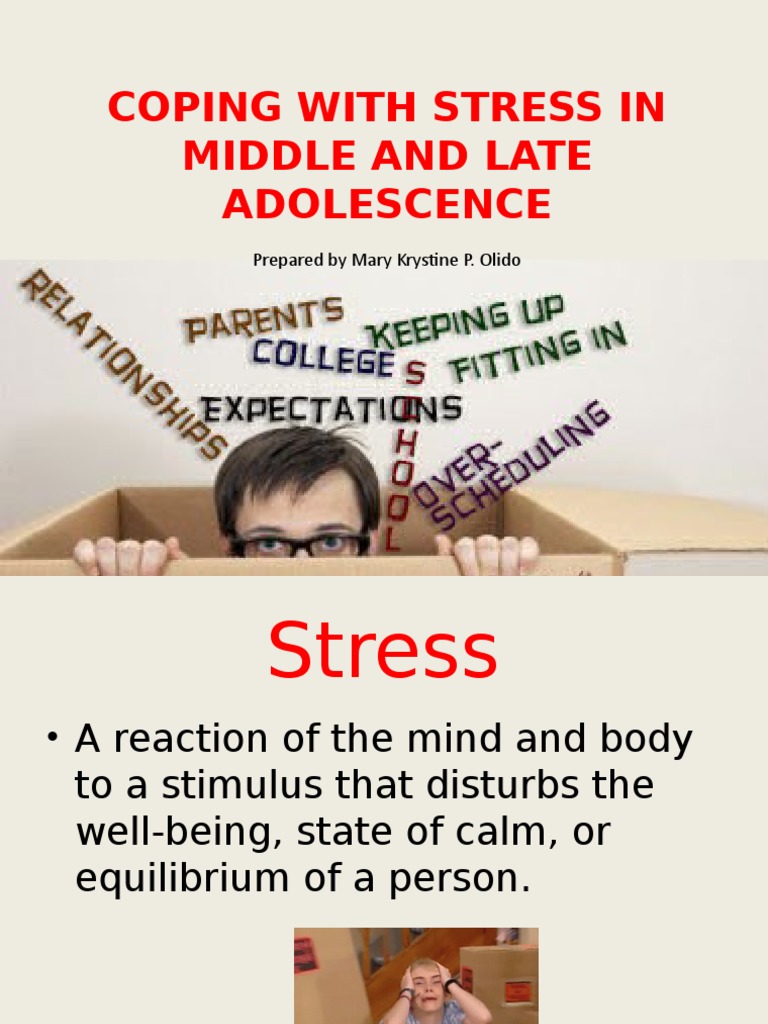 Coping with Stress in Adolescence | PDF | Stress (Biology) | Subjective ...